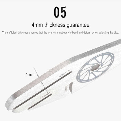 Rotor Truing Fork Bike Disc Alignment Tool, Bicycle Brake Wrench for Easy Carry and Use