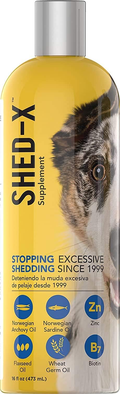 Shed-X Liquid Dog Supplement, 16oz – 100% Natural – Helps Control Excessive Shedding with Fish Oil