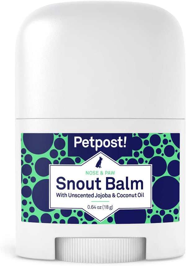Petpost Snout Balm for Dogs, 0.64 oz - Nourishing Soother Balm with Organic Coconut Oil, Jojoba Oil, Shea Butter