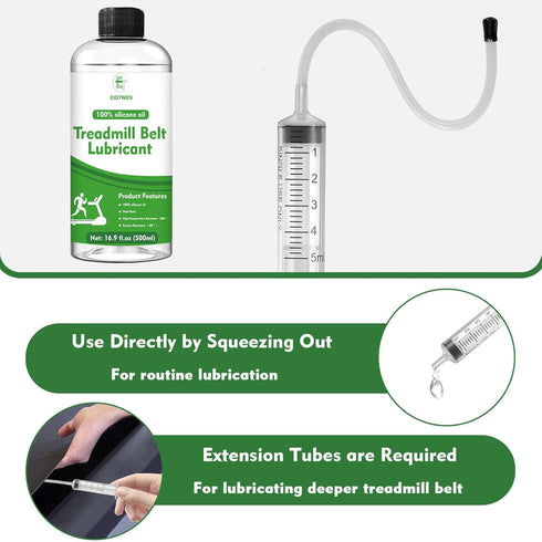 500ml 100% EIGTWEN Treadmill Lubricant for Belt, Silicone Treadmill Oil, High Temperature Resistant Stable Treadmill