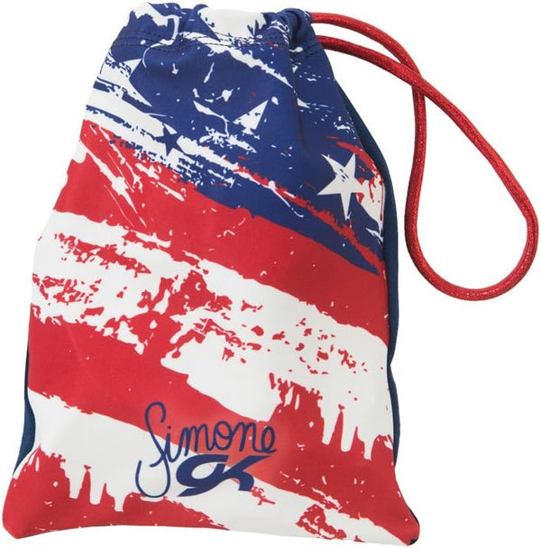GK Gymnastics Grip Bag for Girls & Women, Simone Biles, Red, White & Blue