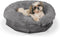 Best Friends by Sheri Ultra Calming Pouf Bed, Luxury Donut Dog Bed, Gray, Small 23x23