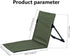Comebachome 500g Foldable Beach Chair with Back Rest, Portable Sunbathing Recliner, Heavy Duty, Dark Green