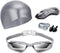Swim Goggles - No Leaking Swimming Goggles with Nose Clip, Earplugs, Swim Cap and Case