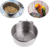 2PC Stainless Steel Pet Feeder Water Bowls, 10oz 20oz 30oz Cup with Holder for Small Animal Cage Coop Hook