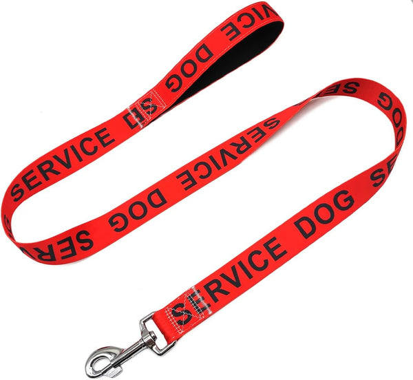 MayPaw 4FT Service Dog Leash, 1" and 1.25" Wide Nylon with Comfortable Neoprene Handle for Medium to Extra-Large Dogs