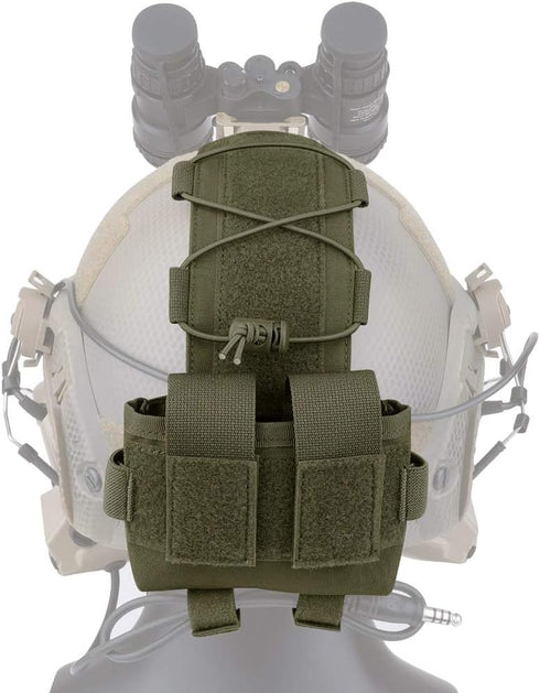KRYDEX Tactical Helmet Pouch - Battery Box Counterweight Pouch with Hook and Loop for Helmet Accessory Storage