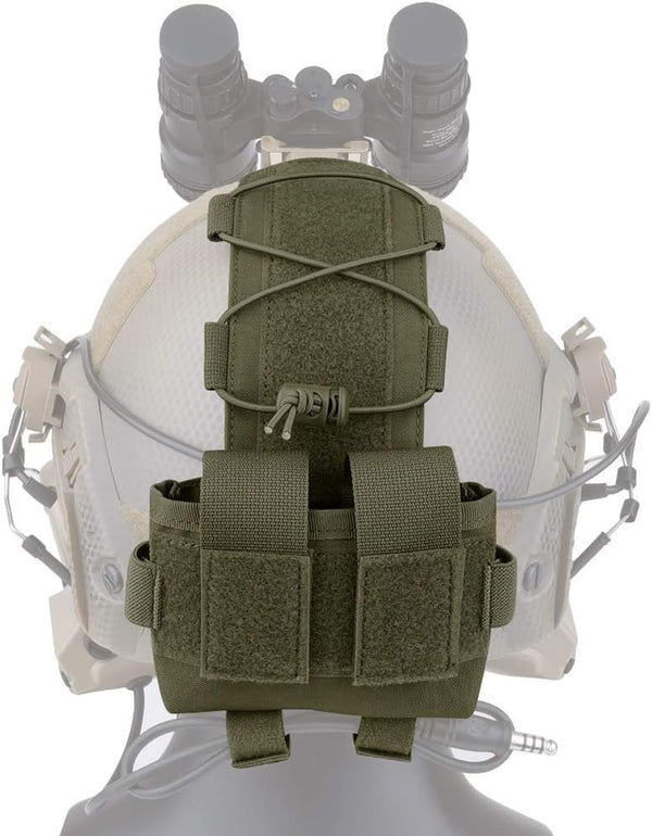 KRYDEX Tactical Helmet Pouch - Battery Box Counterweight Pouch with Hook and Loop for Helmet Accessory Storage