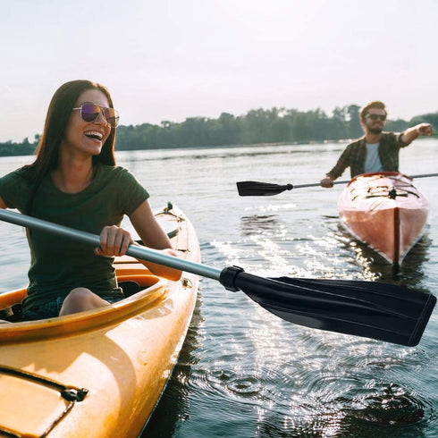 Kayak Paddles, Pair of Detachable Lightweight Aluminum Alloy Oars for Boating, Canoeing, Surfing, Outdoor Sports