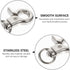 10pcs Stainless Steel Pet Birds Cage Metal Hook Clip, Iron Door Buckle Lock for Bird Cage (Silver)