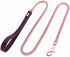 Rose Gold Dog Chain Leash, 10MM/14MM Curb Cuban Link, Strong Chew Proof Stainless Steel, 3FT/4FT/5FT (10mm, 5ft)