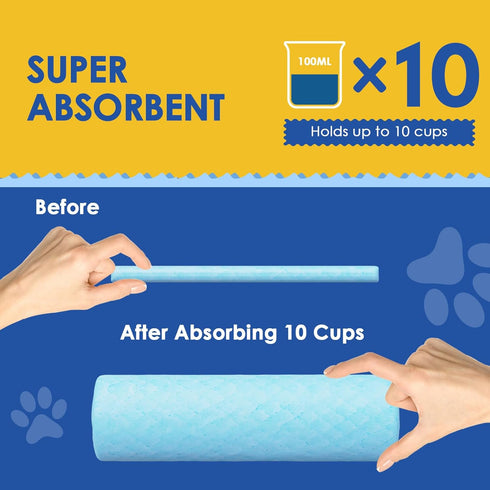 30"x36" 30 Pack 6 JollyMate Dog Pee Pads Extra Large, XX-Large Super Absorbent Pet Pee Pads with Adhesive Tabs, Layers