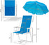 1 Pack 220lbs,Blue Heavy Duty Steel Beach Chair,Beach Chair with Umbrella,Outdoor Folding Chair High Strength Cleanable