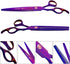 LILYS PET Professional Dog Grooming Coated Titanium Scissors Set - Cutting, Curved & Thinning Shears (8.0 inches,