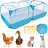 Lukovee Small Animals Playpen, Chicken Pen with Escape-Proof Detachable Bottom & 4