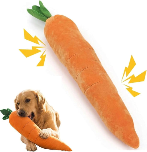 HDKUW Giant Carrot Dog Toy, Dog Squeaky Toys to Keep Them Busy
