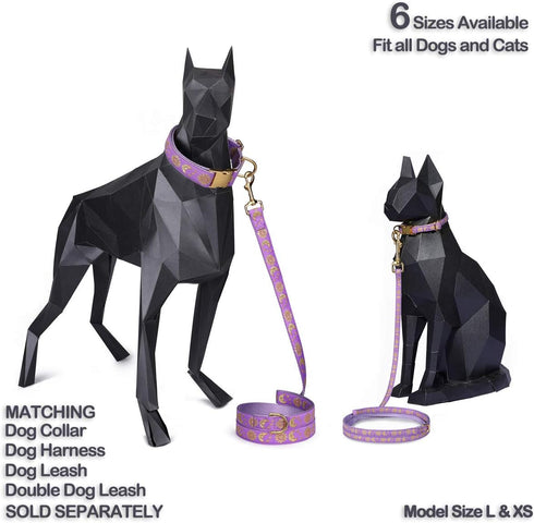 Pet Moons Stars Suns Dog Collar Cat Collar, Multiple Designs Crescent Celestial Leash Harness