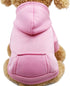 Idepet Dog Hoodies for Small Dogs, Warm Coat Jacket Vest, Autumn Puppy Outfits, Pink (L)