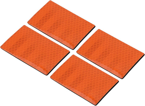 PATIKIL Reflective Patch 2"x3", 4 Pcs Hook & Loop Fastener Safety Appliques for Night Sportsperson Worker Hiker, Orange