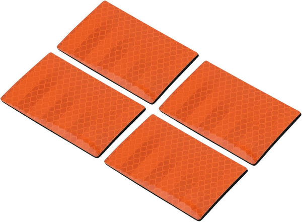 PATIKIL Reflective Patch 2"x3", 4 Pcs Hook & Loop Fastener Safety Appliques for Night Sportsperson Worker Hiker, Orange