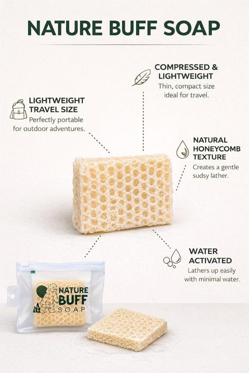 2-Pack Backpacking Biodegradable Soap Unscented Travel-Sized Camping Soap Bars -All-In-One Essentials Outdoor