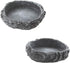 emours 2 Pack Reptile Water Dish Food Bowl, Rock Worm Feeder for Leopard Gecko, Lizard, Spider, Scorpion, Chameleon
