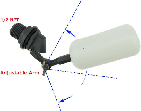 Malida Mini PVC Float Ball Valve, 1/2 Supply Male Thread Automatic Shut Off for Aquariums and Hydroponics
