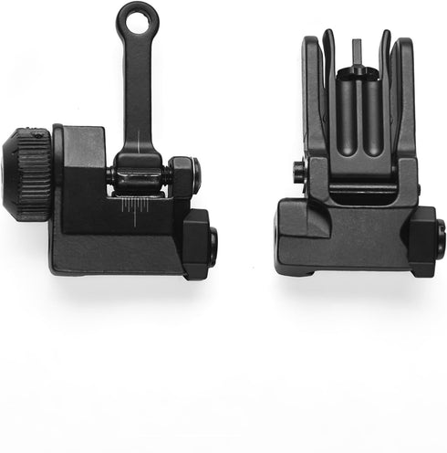ORPUNA KAC300 SetRapid 20mm Tactical Flip Up Front Rear Iron Sights Transition Fold Backup SightsTool-Free Adjustable