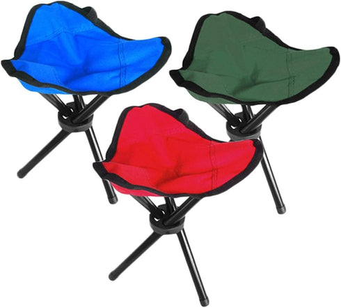 YUSHTPO 12in 3 Tripod Stool Portable Use Height Foldable Leg Chair for Hiking Camping Beach BBQ Travel Outdoor