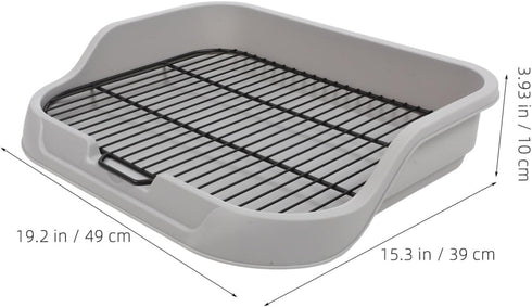 1set Toddmomy Dog Potty Training Tray Splashproof Design Materials Capacity for Dogs Indoor Use Easy to Pet Toilet