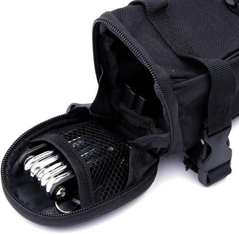 WOTOW Bike Repair Tool Kit & Saddle Bag, 14 in 1 Chain Tool Hex Key Wrench Multitool Set with Portable Under Seat Bag