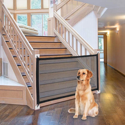 Foldable Mesh Dog Gate, Indoor No Drill Pet Gates, Portable Puppy Guard Isolation Fence for Doorways