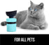 Gorilla Grip No Spill Portable Dog Water Bottle with Built-in Bowl, Food Grade Silicone Leak Proof Dispenser, Turquoise