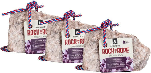 REDMOND - Rock on a Rope Unrefined Salt Rock for Horses 3