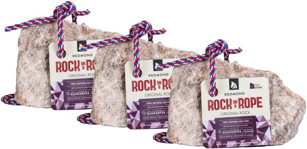 REDMOND - Rock on a Rope Unrefined Salt Rock for Horses 3