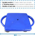 hand2mind Blue Indoor Scooter Board with Handles, Sit Down Floor Scooter, Gym Activities for Kids, Indoor Sport Recess