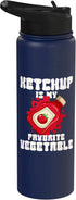 Ketchup Costume Ketchup Is My Favorite Vegetable Stainless Steel Insulated Water Bottle