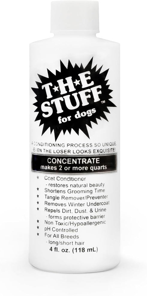 The Stuff Leave in Dog Conditioner and Detangler Spray, 4oz Concentrate 15:1