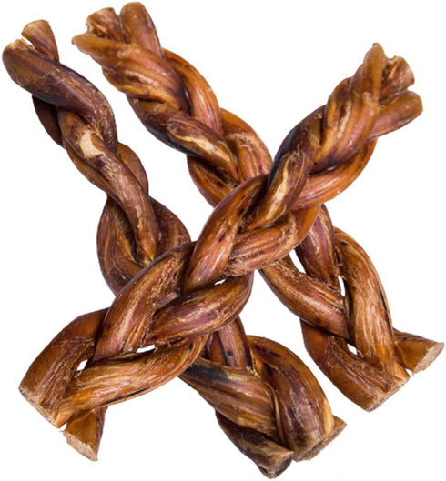 hotspot pets Braided Bully Sticks for Dogs - 6 Inch Stix (10