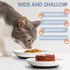 Cat Food Bowl, Healthier Ceramic Bowls for Indoor Cats with Anti Whisker Fatigue Design, Pack of 3 (Fishbone)
