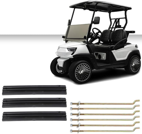 GRAND ORANGE 3 Pack Battery Hold Down Retainer Plate Kit - Fit for Club Car DS and Carryall Electric Golf Cart 1981-2013