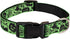 Halloween Dog Collar, Soft Comfy Collar with Spooky Ghost Skull Bat Cat Witch Tree Hat Pumpkin Pattern for Small Medium