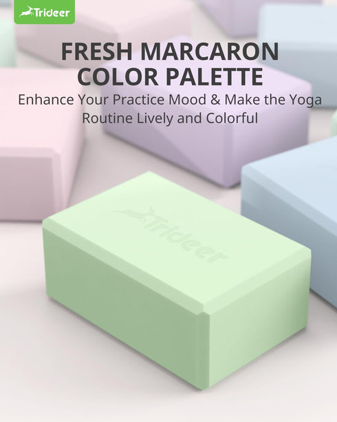 Trideer Yoga Block - Soft Non-Slip Premium Foam Blocks, Lightweight, Odor Resistant, Supportive Yoga Accessories