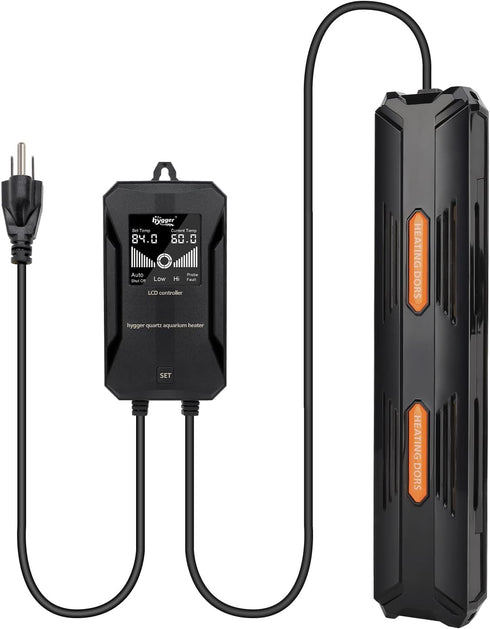 hygger Submersible Aquarium Heater - 100W/200W/300W/500W/800W with Over-Temperature Protection and Automatic Power-Off