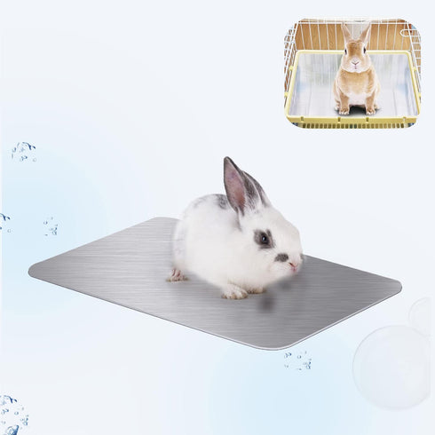 Rabbit Cooling Pad, 11.8x7.9 in Hamster Cooling Mat for Small Pets, Bite Resistant Ice Bed to Stay Cool This Summer