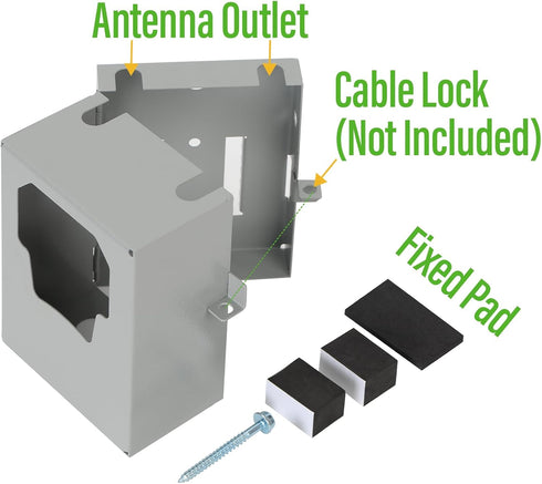 Hiweld 16-Gauge Metal Security Box for Moultrie Edge Cellular Trail Camera Steel, Weatherproof, Anti-Theft DesignCamera