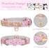 PetsHome Premium PU Leather Cat Collar, Dog Collar with Bling Rhinestones, Adjustable for Extra Small Pink Cat and