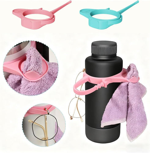 Vantico All-in-One Water Bottle Magnetic Phone Holder Compatible with Towel, Earphones, Glasses, Lipstick Storage