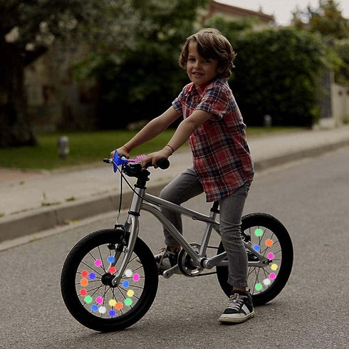 Multicoloured Bicycle Spoke Beads, Luminous Plastic Cycling Clip Beads, 72 Pieces Wheel Decorations