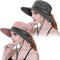 IYEBRAO 2 Pack Women's Ponytail Sun Hat, UV Protection Foldable Wide Brim Beach Cap